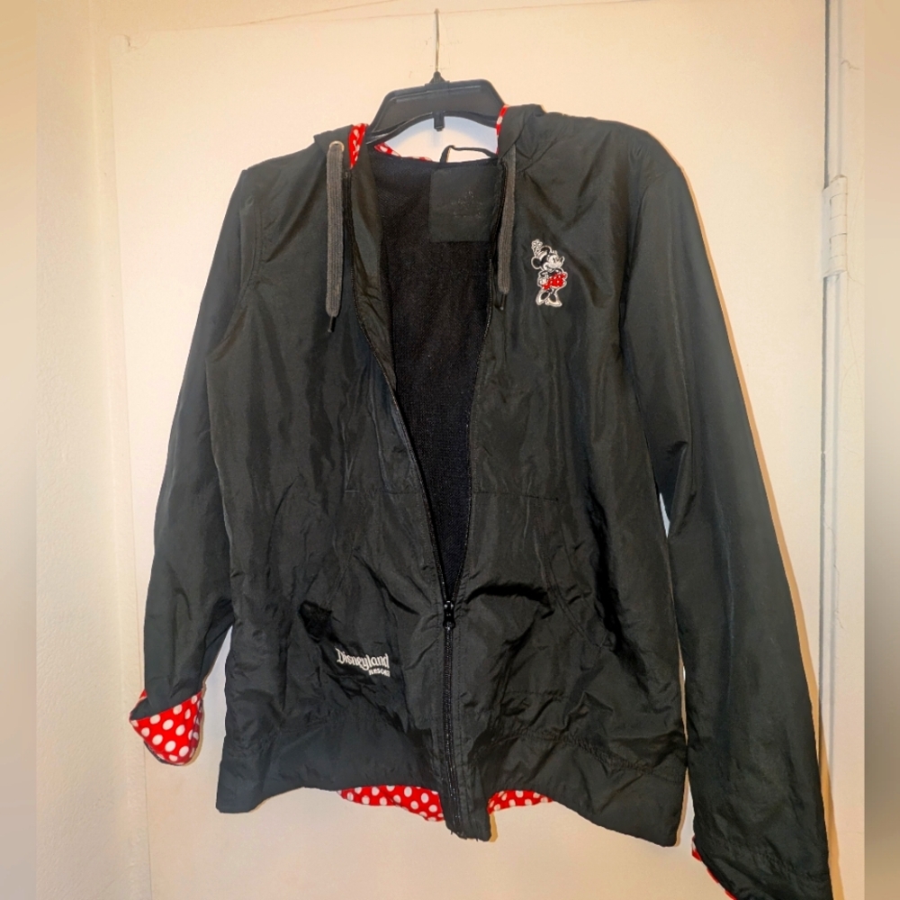 Disneyland Black Jacket with Red Polka Dot Lining